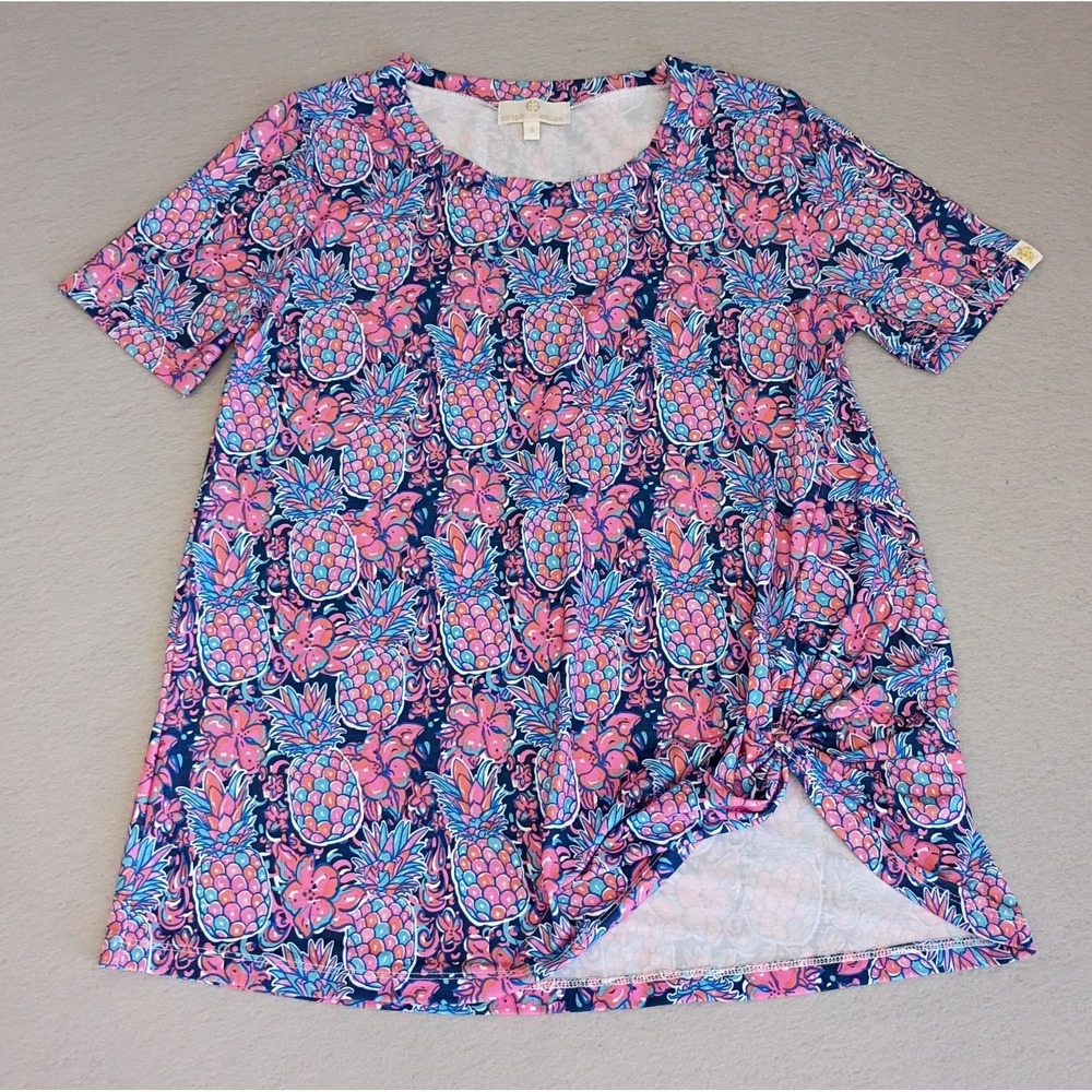 Simply Southern Women Size‎ Small Pineapple Preppy Top Beach Tropical Shirt